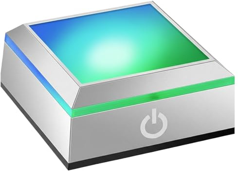 LED Light Base Multicolor Show Stand Display 6 Colour Square Display Lighted Base for 3D Glass Crystal Ball Art with Sensitive Touch Switch