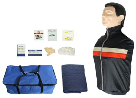 CPR-Puppe für Erwachsene Professionelles Halbkörper-CPR-Mannequin-Kit Kardiopulmonale Wiederbelebung Trainingspuppe Gummi-Halbkörper