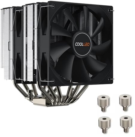 FANSHINUO Ventilador silencioso de tubos de cobre que proporciona una refrigeración eficaz para LGA1200 1700 115X, carcasa de PC, 6 tubos de calor, radiador refrigerado por aire, ventilador de tubo de