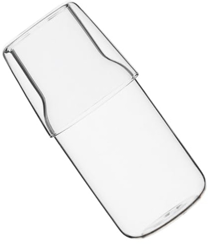 ROMISBABA Jarra de Agua Transparente de Vidrio Templado 550 Ml Vaso Multifuncional para Leche y Zumo Diseño Japonés Minimalista para Uso Doméstico y Desayuno