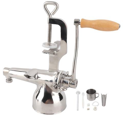 Exprimidor manual de pasto de trigo, extractor de jugo de acero inoxidable de alta calidad para pasto de trigo, espinacas, verduras y frutas, diseño de metal 304 duradero