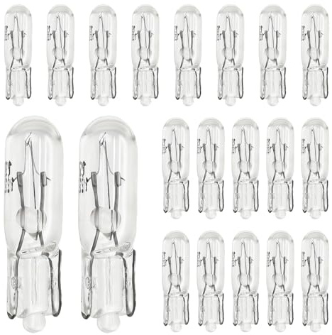 20 PCS T5 12V 1.2W LED Bombillas para Salpicadero Coche - Blanco | T5 Bombillas de Repuesto, Cuadro Halógena Luz para Motocicleta y Camión