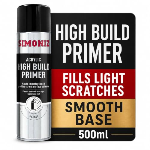 Simoniz High Build Primer Spray Paint for Surface Imperfections, 500ml