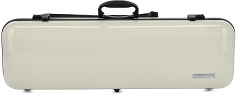 GEWA Violinkoffer AIR 2.1 - Made in Germany - beige hochglanz - Thermoplast-Schale - Leicht und bruchsicher - Zahlenschloss - Zubehörtasche/Notentasche - Rucksackriemen