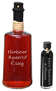 Himbeer Aperitif Essig 3 % Säure 0,5l I Sparset mit Oliv & Co. Kirsch Balsamico di Modena 40ml