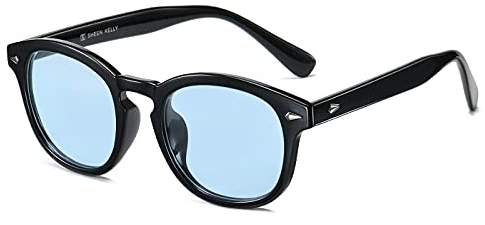 SHEEN KELLY Polarisiert Vintage Runde Sonnenbrille Frau Eyewear Männer Sonnenbrille Rosa Blau