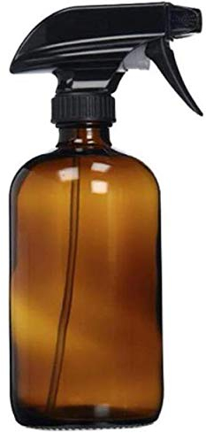 Bottiglia vuota in vetro ambrato – grande capacità 500 ml contenitore ricaricabile durevole nero Trigger Nebbia spruzzatore grande per oli essenziali prodotti di pulizia fatti in casa aromaterapia