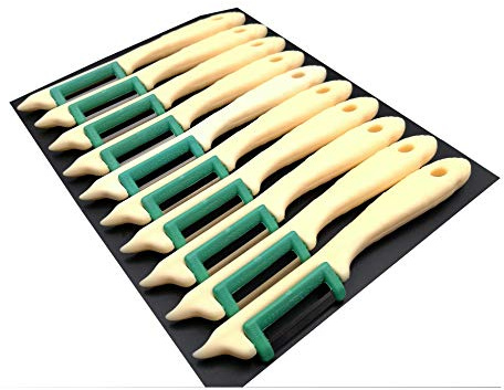 10 Solinger Sparschäler für Rechts- und Linkshänder Spargelschäler Obstschäler Kunststoff Spargelmesser extra scharf Pendelschäler Gemüseschäler