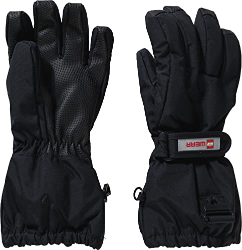 Lego Wear Unisex Kinder Lwatlin - Lego Tec Fingerhandschuhe Play Winter Handschuhe, 995 Black, 110-116 EU