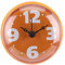 MAGT Orologio da Parete per Bagno, 3 Colori Splendidamente Impermeabile Orologio da Parete per Finestra con Specchio da Bagno e Doccia(Arancia)