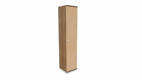 Flügeltürenschrank, 4 Dekor-Einlegeböden, abschließbar, Schloss links, 400x425x1920, Buche/Nussbaum