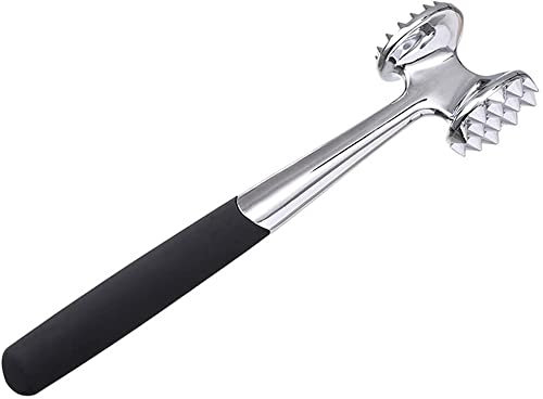 TSTSM Double-Sided Meat Tenderizer Metal Meat Hammer Household/Stainless Steel Meat Rolling Steak Steak Meat Tenderizer Tnderizer