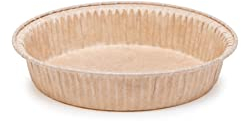 Ecopack stampi rotondi monouso per crostatine, tortine dolci e salate in carta antiaderente, adatti al forno max a 220°C, misure cm 9x2, 6 pezzi