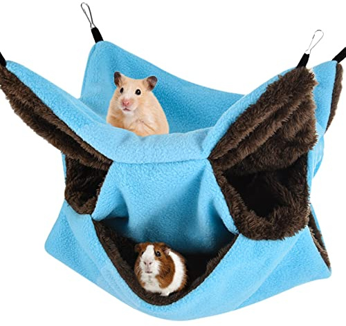 olyee Hamac pour cochon d'Inde, hamac pour petits animaux, grotte douillette, cochon d'Inde, cage douce et chaude pour animaux de compagnie, hamster, cage furet
