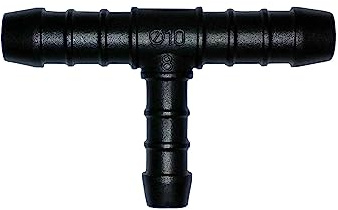 1, 2, 3, 5 oder 10 Stück T-Schlauchverbinder reduziert 10 mm 8 mm 10 mm PA GF30 T Stück schwarz (5)