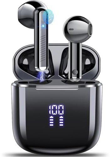 OYIB Ecouteurs Bluetooth sans Fil, Oreillette Bluetooth 5.3 sans Fil Stéréo ENC Réduction de Bruit Mic, 25H de Lecture Écouteur Bluetooth, IPX7 Étanches Casque Bluetooth Travail/Voyage