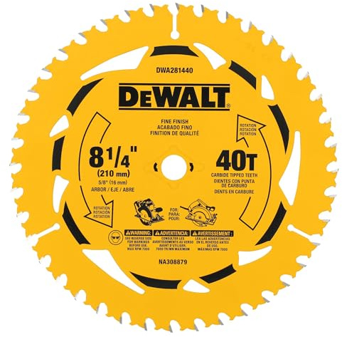 DEWALT 8-1/4 in. 40T Circular Saw Blade (DWA281440)