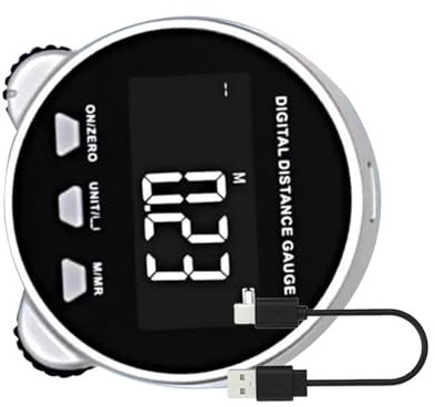 Digitales Maßband,Elektronisches digitales Maßband - 656 Fuß hochpräzises Rolllineal | Wiederaufladbares Maßband mit LCD-Display zur Längenmessung
