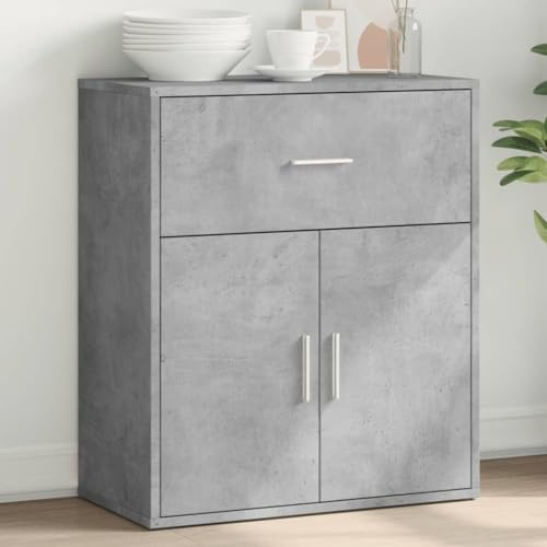 CIADAZ Sideboard Betongrau 60x31x70 cm Holzwerkstoff, Kommode Schlafzimmer, Kommoden & Sideboards, Wohnzimmerschrank, Flur Kommode, Zimmer Möbel - 840467
