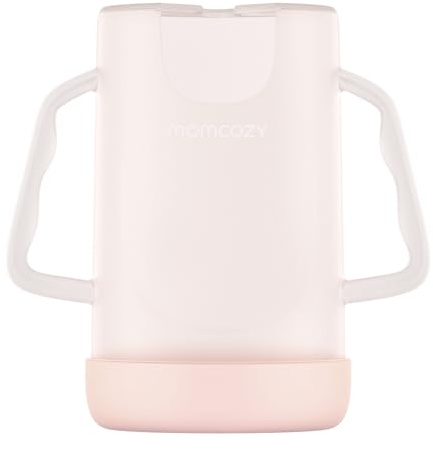 Momcozy Squeeze Pouch Holder für Lebensmittel Beutel und Getränk Boxen, Baby Pouch Holder ermöglicht es dem Baby, sich selbst zu ernähren und zu vermeiden Schlamassel, Baby Food Pouch Holder,Rosa