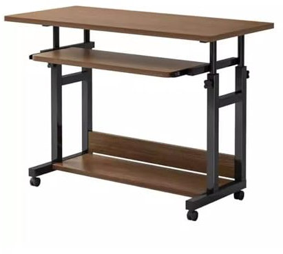 XXAD553TY Mobile Workstation Erhöhter Computer-Desktop-Schreibtisch, Kleiner Haushalts-Büroschreibtisch mit Tastaturunterstützung, beweglicher Notebook-Nachttisch Mobiler Schreibtisch