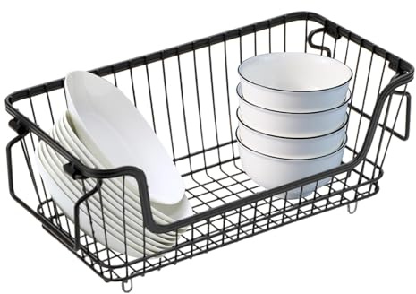 Chest Freezer Storage Bins - Stackable Freezer Baskets, Compact Organizer with Convenient Handles, Ideal for 7 Cubic Feet Freezer Organization, Keeps Ar