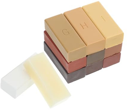HOMSFOU 11pcs Wood Floor Repair Wax for Laminate Vinyl Hardwood Furniture Scratch Cover Stains Cracks Diy Home Repair Kit