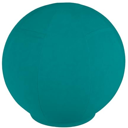 PRO KID Sitzball 45 cm/55 cm – Gymnastikball klein mit Stoff Bezug, für Kinder geeignet, Ergonomischer Sitzball, kein Wegrollen, Balance Ball, Waschbarer Bezug, Microfaser (Türkis, 45 cm)