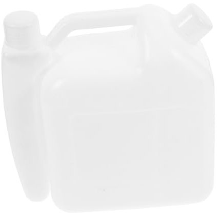 HEMOTON Bidon Doseur Melange 2 Temps 1,5 L en Plastique Blanc pour Tondeuse à Gazon et Taille-haie, Dosage Précis et Anti-fuite