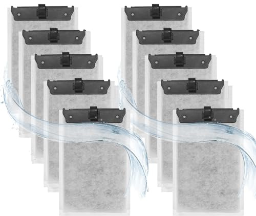 ROSYLEVE 10 Pezzi Adatti per Filtri Tetra Easycrystal 250 & Filterbox 300, Filtri di Ricambio per Reptofilter, Tetra Easycrystal Accessorio per Acquari Dotato di Carbone Attivo e Zeolite