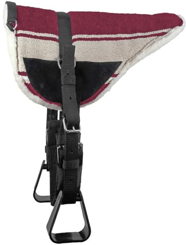 Brama West Westernpad Navajo - Reitpad Western mit Haltegriff - gepolstert (Bordeaux, Cob)