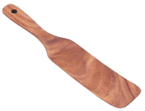 WPKD BLUEIY Espátula de Teca,Espátula de Madera para Cocina,Utensilios de Cocina Madera de Teca,para Sartenes,Ollas y Wok(35x6cm)