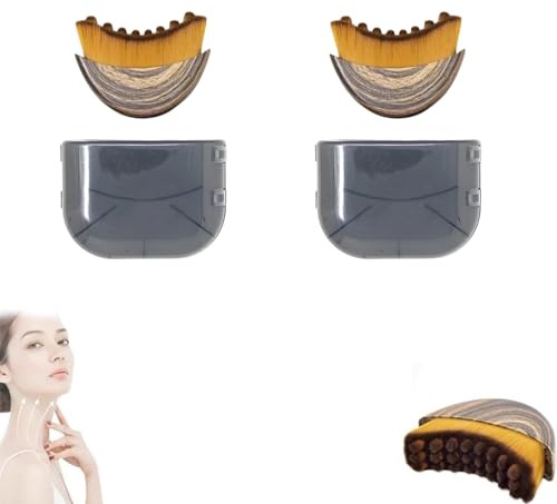 2 PCS Lymphatic Contour Face Brush, Lymphlift Brush for Facial Massage, Lymphatic Drainage Massager for Face, Chin & Jawline Sculpting, Portable Facial Tool for Sensitive Skin, Daily Use & Travel