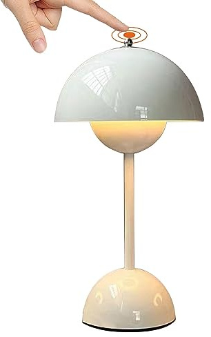 LED Flowerpot Table Lamp - Wireless Touch Dimmable Desk Lamp with 3 Brightness Modes - Retro Decorative Light for Bedroom, Bars, Restaurants