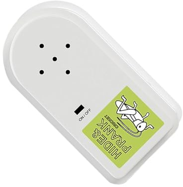 Máquina electrónica: distractor de audio secreto, unidad de chirping con tira adhesiva, pitido aleatorio para bromas de festivales, accesorios novedosos, equipo de broma práctico para uso doméstico