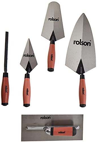 Rolson Tools 52489 Maurerkellen-Set mit weichem Griff, 5-teilig