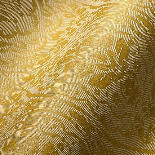 Architects Paper Textiltapete Tessuto 2 Tapete mit Ornamenten barock 10,05 m x 0,53 m gelb Made in Germany 961951 96195-1