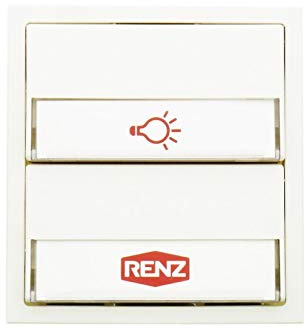 RENZ Tastenmodul mit 1 Lichttaster + 1 Klingeltaster-Verkehrsweiß (RAL 9016) 97-9-85274