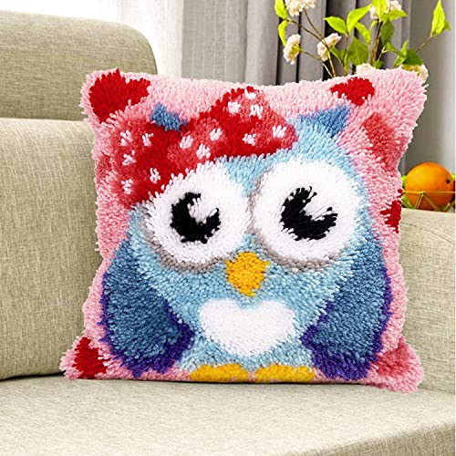 ROCKY&CHAO Myriad Choices Kit de crochet pour tapis à faire soi-même avec sets de coussins à crocheter 43x43cm Housse de coussin pour adultes et enfants Kit crochet mural, art mural