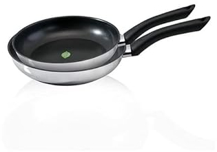 MENASTYL - SET 2 POÊLES ROMARIN 24 ET 28CM EN ACIER INOXYDABLE INDUCTION