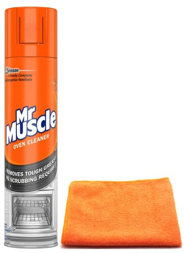 Oven Cleaner Spray (300 ML)- Heavy Duty Oven BBQ Cleaner Degreaser- for Tough Grease, Grime with Ultra Absorbent Microfibre Cleaning Cloth