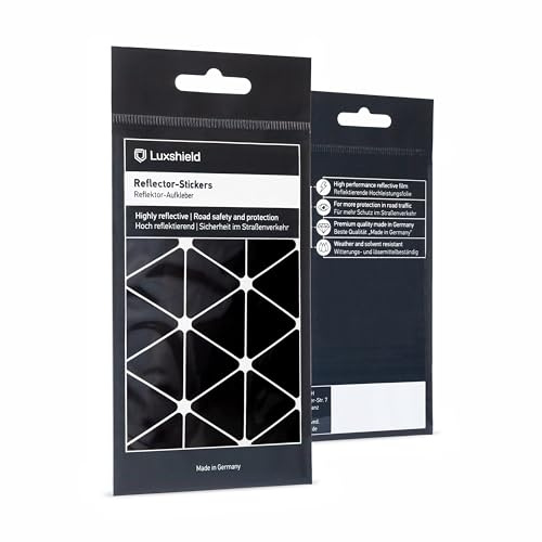 Luxshield Set d'autocollants réfléchissants - Triangles Grand pour vélo Scooter Poussette - Stickers Rétro Réfléchissants pour Autocollants Haute Visibilité