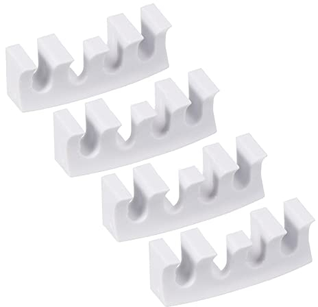 PATIKIL 4Pack Badminton Besaitung Schläger Last Verteiler Eingebettet Schläger Hohe Pfund Last Adapter Beschützer Bespannung Maschine Gerät Weiß