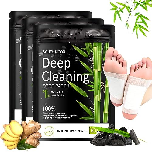 GWAWG 30PCS Detox Foot Patches,Deep Cleansing Detox Foot Pads to Remove Body Toxins with Bamboos and Ginger Powder for Stress Relief, Deep Sleep and Enhance Blood Sleep Aid