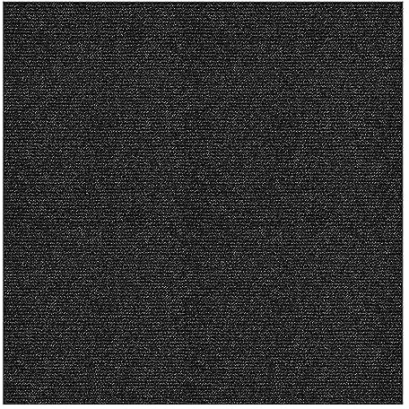Teppichfliese Selbstklebend, Bodenbelag aus Nadelfilz, 11 Stück Teppichfliesen Set, 30x30CM Fliese, Selbstklebende & Antistatisch Filzteppich, Filzfliese für Büro Gewerbe Schlafzimmer (Schwarz)