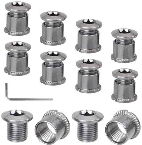 YSDMY 10 Pezzi Bulloni per Corona con Chiave a Brugola, Bulloni manovella Bici Bulloni a Doppia Corona, Viti per Corona Bici pour Il bloccaggio della Corona in Due Pezzi della Mountain Bike