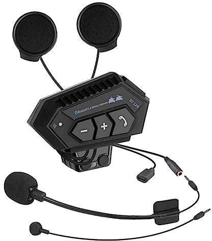 BOROCO Bluetooth handsfree kit motorcykelhjälm, motorcykel bluetooth headset BT högtalare stöd handsfree-samtal (2 000 mAh)