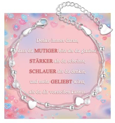 SUNSH Armband für Mädchen Geschenke,Geburtstag Geschenke für Frauen Mädchen,10.11.12.13.14.15.16.17.18.Geburtstag Geschenk,Liebesarmband für Tochter Nichte Schwester Freund Mädchen