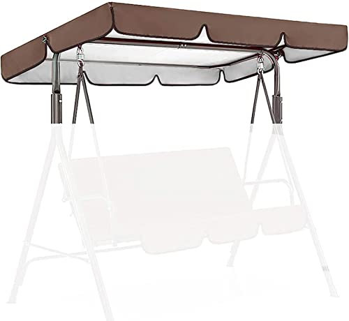 Ersatzbezug für Terrassenschaukeln, wasserdicht, UV-Schutz, für 2- und 3-Sitzer-Schaukelstuhl, schwarz, 142 x 120 x 18 cm