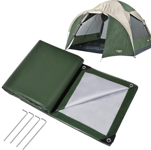 Verstärkte Zeltplane – Bodenplane für Zelte mit wasserdichtem Thermoschutz | Faltbare Camping-Bodenunterlage, langlebige Outdoor-Matte für Outdoor-Abenteuer